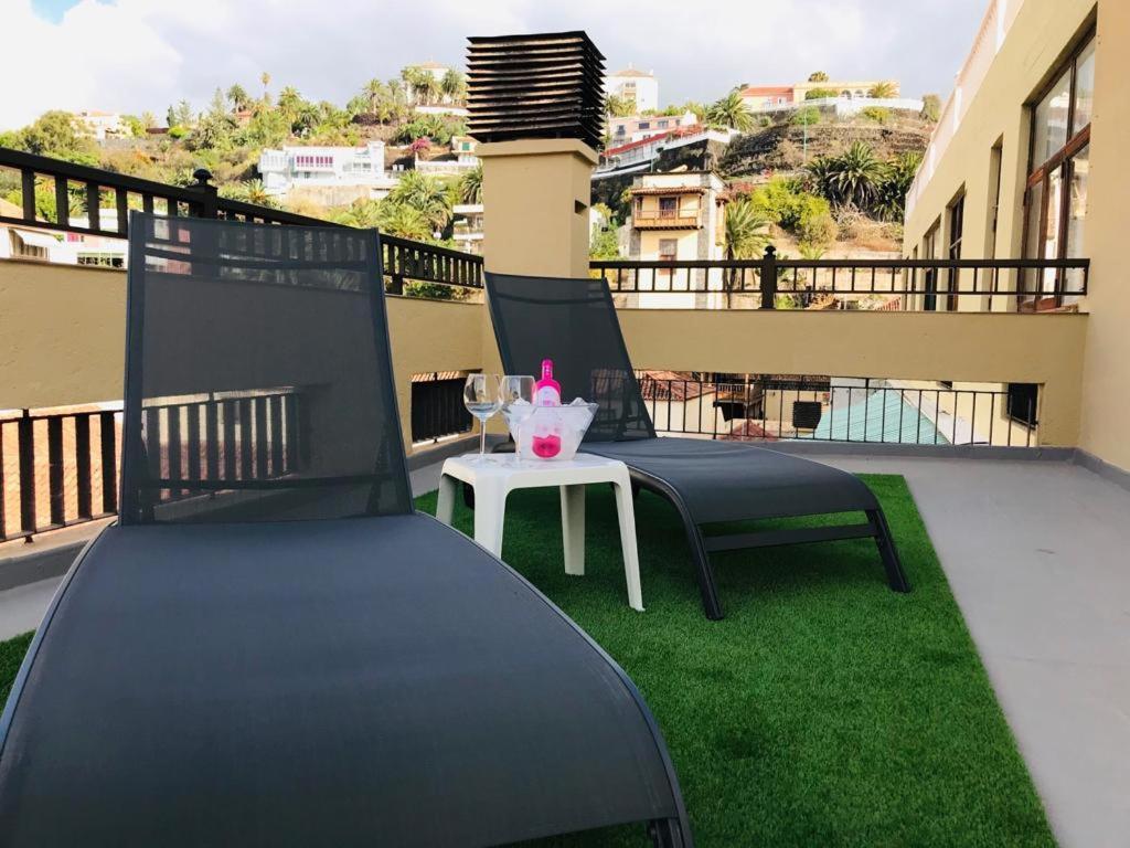 Estudio Con Amplia Terraza En Puerto De La Cruz Bagian luar foto