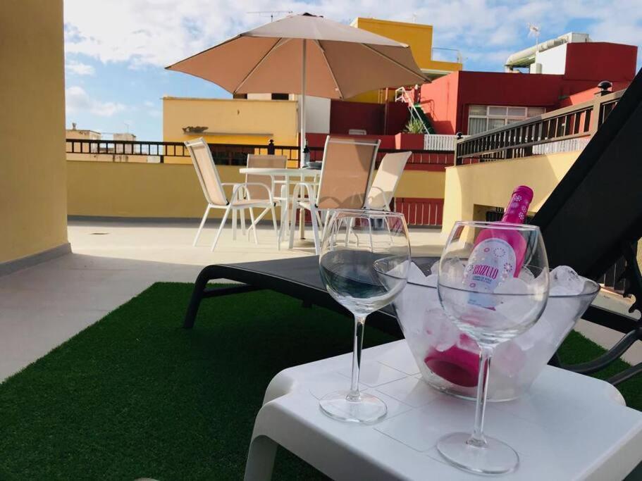 Estudio Con Amplia Terraza En Puerto De La Cruz Bagian luar foto